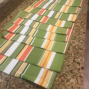 Fallani & Cohn Vintage Cotton Kitchen Hand Towels NWOT Set of 9 Green Yellow